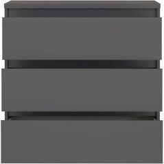 Commode CHELSEA 3 Tiroirs - Couleur gris anthracite - L 77,2 x P 42 x
