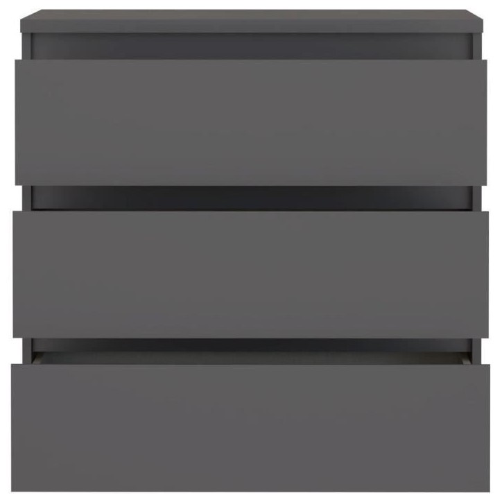 Commode CHELSEA 3 Tiroirs - Couleur gris anthracite - L 77,2 x P 42 x H 79,9 cm Commode CHELSEA 3 Tiroirs - Couleur gris anthracite - L 77,2 x P 42 x H 79,9 cm