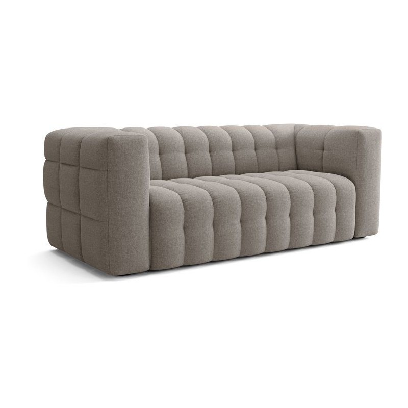 Canapé fixe - 3 places - CHESTER - Tissu Beige - 212 x 105 x 76 cm
