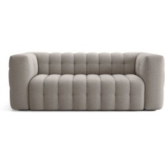 Canapé fixe - 3 places - CHESTER - Tissu Beige - 212 x 105 x 76 cm
