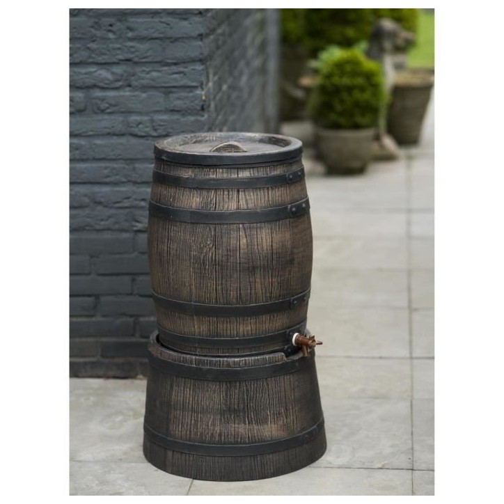 Récupérateur d'eau - NATURE - Baril - 30,5x58 cm - Marron - 120L Récupérateur d'eau - NATURE - Baril - 30,5x58 cm - Marron - 120L