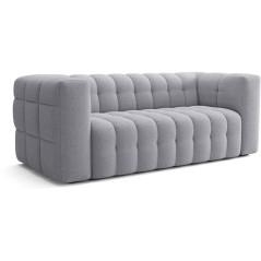Canapé fixe - 3 places - CHESTER - Tissu Gris clair - 212 x 105 x 76