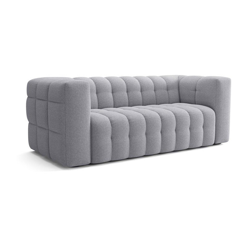 Canapé fixe - 3 places - CHESTER - Tissu Gris clair - 212 x 105 x 76