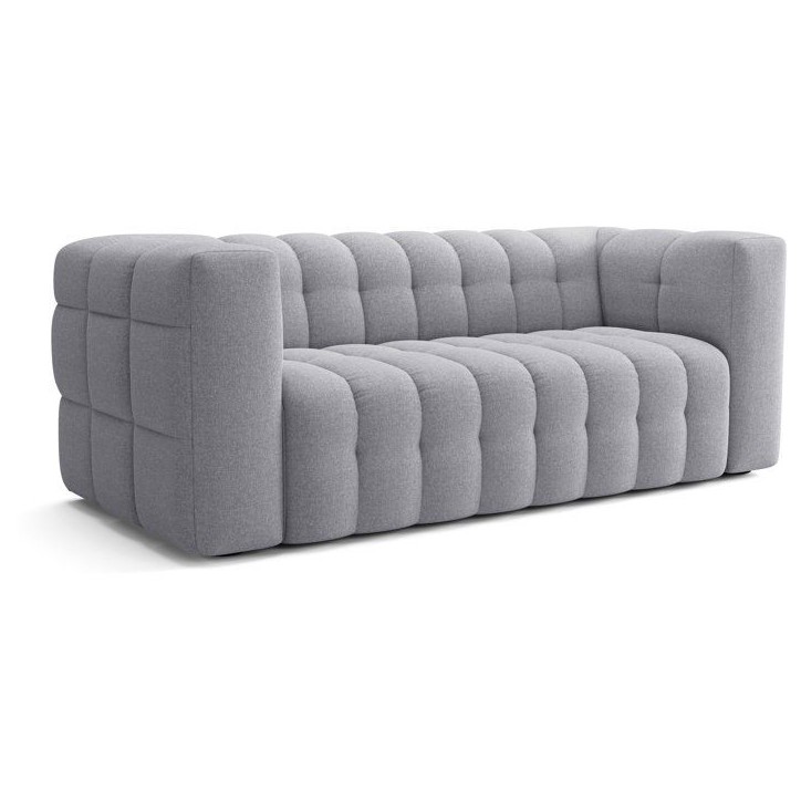 Canapé fixe - 3 places - CHESTER - Tissu Gris clair - 212 x 105 x 76 cm Canapé fixe - 3 places - CHESTER - Tissu Gris clair - 212 x 105 x 76 cm