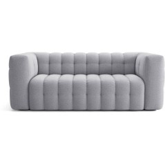 Canapé fixe - 3 places - CHESTER - Tissu Gris clair - 212 x 105 x 76