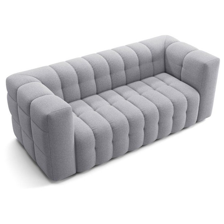 Canapé fixe - 3 places - CHESTER - Tissu Gris clair - 212 x 105 x 76 cm Canapé fixe - 3 places - CHESTER - Tissu Gris clair - 212 x 105 x 76 cm