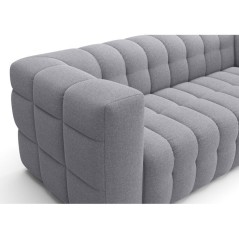 Canapé fixe - 3 places - CHESTER - Tissu Gris clair - 212 x 105 x 76
