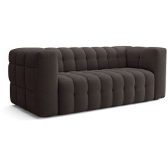 Canapé fixe - 3 places - CHESTER - Tissu Gris anthracite - 212 x 105