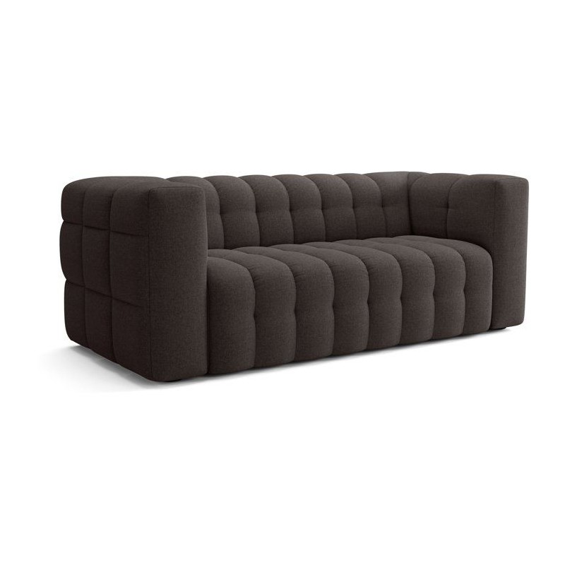 Canapé fixe - 3 places - CHESTER - Tissu Gris anthracite - 212 x 105