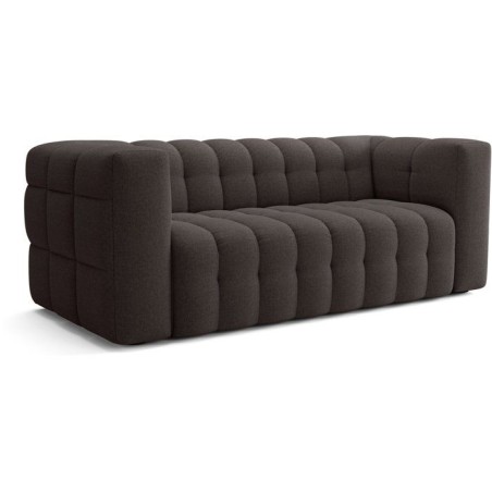 Canapé fixe - 3 places - CHESTER - Tissu Gris anthracite - 212 x 105