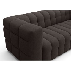 Canapé fixe - 3 places - CHESTER - Tissu Gris anthracite - 212 x 105