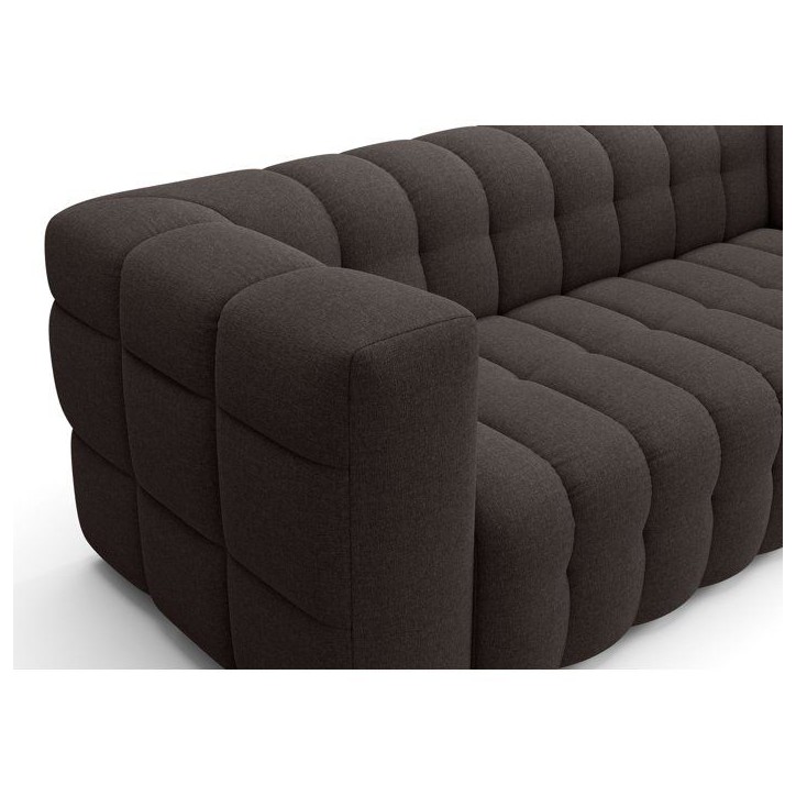 Canapé fixe - 3 places - CHESTER - Tissu Gris anthracite - 212 x 105 x 76 cm Canapé fixe - 3 places - CHESTER - Tissu Gris anthracite - 212 x 105 x 76 cm