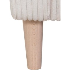 Canapé d'angle fixe - 3 places - CHIPY - Tissu Lincoln Perle - Pieds