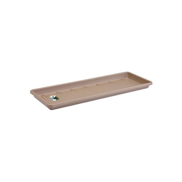 ELHO Soucoupe Barcelona Balconniere 50 - L16,7 x l45,5 x H3 cm - Taupe - Plastique