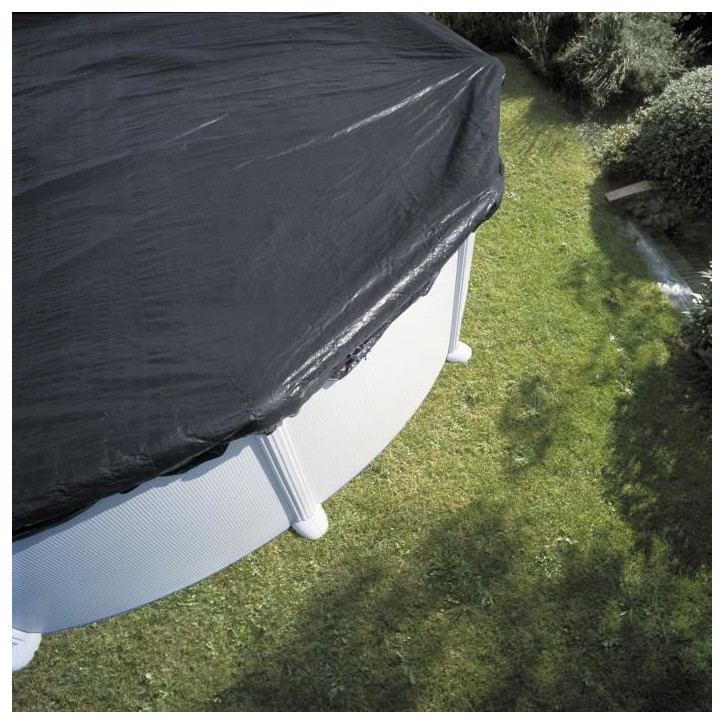 GRE - Bâche d'hivernage pour piscine tubulaire hors sol ronde Ø3,50m - 120g/m² - Protege des débris et diminue l'évaporatio