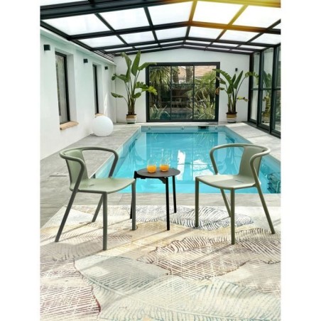 Lot composé de 2 fauteuils de jardin - CITY GARDEN - DIEGO-FT - Olive - Empilables