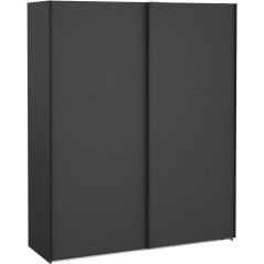 Armoire de chambre - COMO - Gris mat - 2 portes coulissantes - 178,5 x