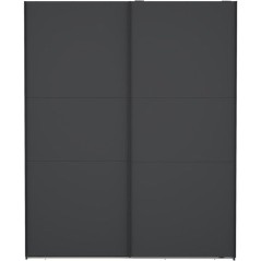 Armoire de chambre - COMO - Gris mat - 2 portes coulissantes - 178,5 x
