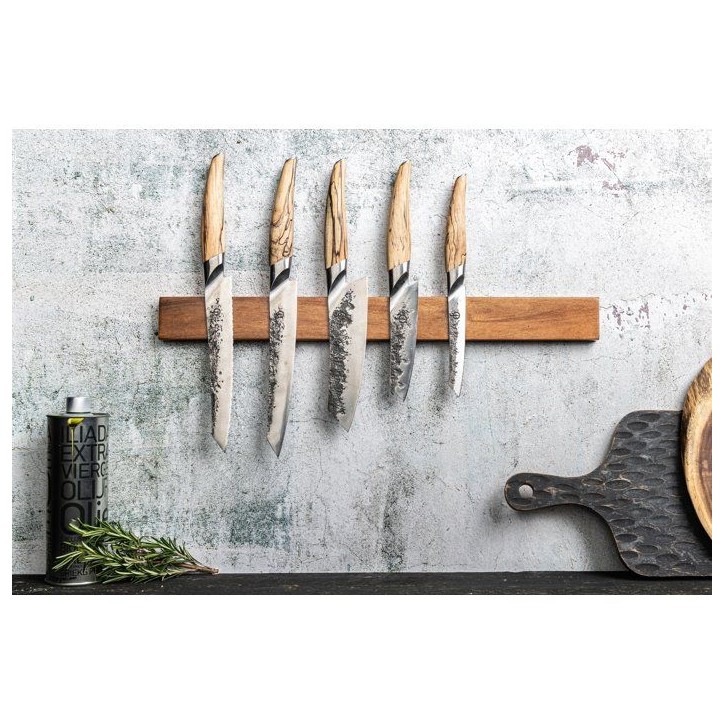 Couteau a viande - FORGED - KATAI - Acier VG10 - Manche en bois de racine - L 20,5 cm