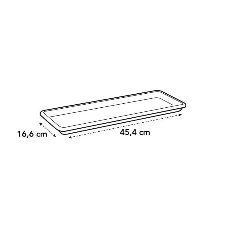 ELHO Soucoupe Barcelona Balconniere 50 - L16,7 x l45,5 x H3 cm - Anthracite - Plastique ELHO Soucoupe Barcelona Balconniere 50 - L16,7 x l45,5 x H3 cm - Anthracite - Plastique