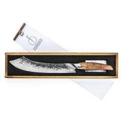 Couteau de boucher- FORGED - KATAI - Acier VG10 - Manche en bois de racine - L 25,5 cm