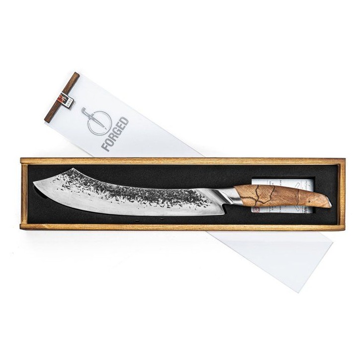 Couteau de boucher- FORGED - KATAI - Acier VG10 - Manche en bois de racine - L 25,5 cm