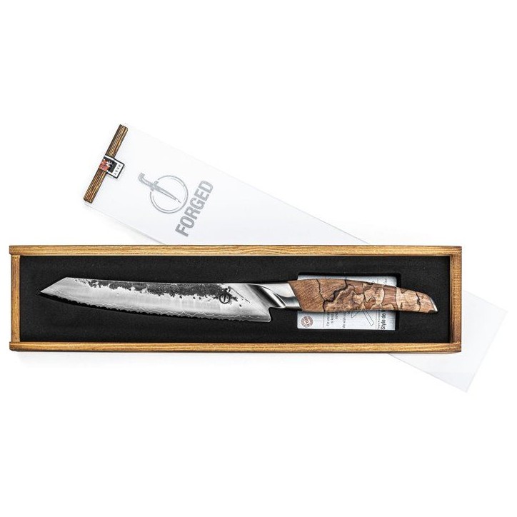 Couteau a pain- FORGED - KATAI - Acier VG10 - Manche en bois de racine - L 20,5 cm