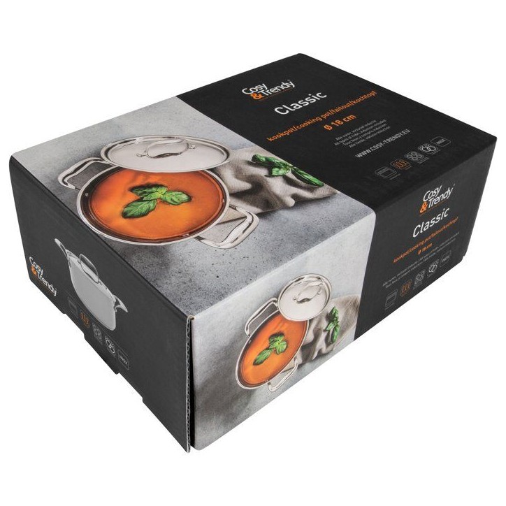 Faitout - COSY & TRENDY - CLASSIC - Acier inoxydable - Ø18 cm - 2,07 L - Tous feux dont induction Faitout - COSY & TRENDY - CLASSIC - Acier inoxydable - Ø18 cm - 2,07 L - Tous feux dont induction