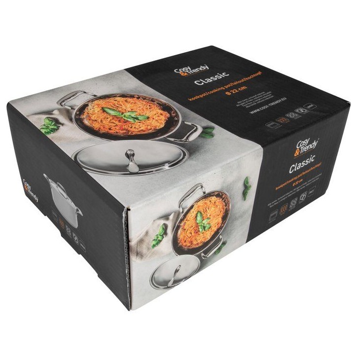 Faitout - COSY & TRENDY - CLASSIC - Acier inoxydable - Ø22 cm - 4,18 L - Tous feux dont induction Faitout - COSY & TRENDY - CLASSIC - Acier inoxydable - Ø22 cm - 4,18 L - Tous feux dont induction