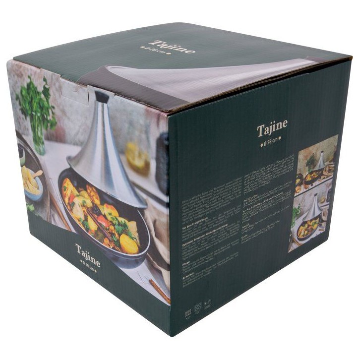 Tajine en aluminium - COSY & TRENDY - Tous feux dont induction - Ø 28 cm - Gris / Noir