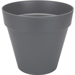 ELHO Pot de fleurs rond Loft Urban - Ø 28.5 x H 26 cm - Gris anthraci