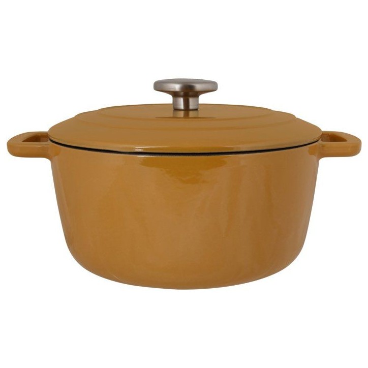 Cocotte avec couvercle - COSY & TRENDY - FONTESTIC - Fonte émaillée- Ø24 cm - 4,6 L - Tous feux dont induction - Ambre