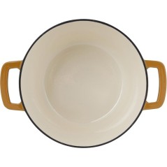 Cocotte avec couvercle - COSY & TRENDY - FONTESTIC - Fonte émaillée- Ø24 cm - 4,6 L - Tous feux dont induction - Ambre