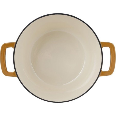 Cocotte avec couvercle - COSY & TRENDY - FONTESTIC - Fonte émaillée- Ø24 cm - 4,6 L - Tous feux dont induction - Ambre