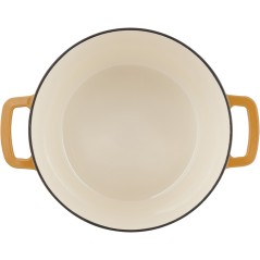Cocotte avec couvercle - COSY & TRENDY - FONTESTIC - Fonte émaillée- Ø28 cm - 6,15 L - Tous feux dont induction - Ambre