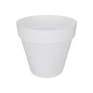 ELHO Pot de fleurs rond avec roues Loft Urban - Ø 38.5 x 35,3 cm - Blanc