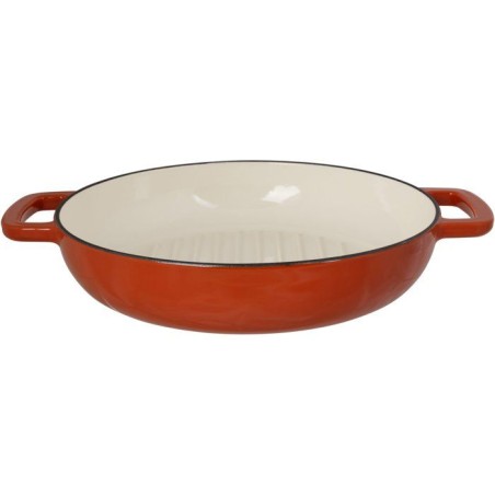 Poele a grill - COSY & TRENDY - FONTESTIC - Fonte émaillée - Ø28 cm