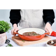 Poele a grill - COSY & TRENDY - FONTESTIC - Fonte émaillée - Ø28 cm