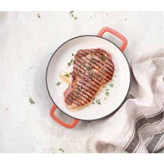 Poele a grill - COSY & TRENDY - FONTESTIC - Fonte émaillée - Ø28 cm