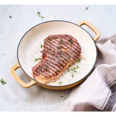 Poele a grill - COSY & TRENDY - FONTESTIC - Fonte émaillée - Ø28 cm