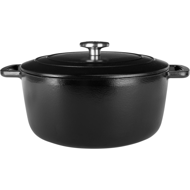 Cocotte avec couvercle - COSY & TRENDY - FONTESTIC - Fonte émaillée- Ø24 cm - 4,6 L - Tous feux dont induction - Noir Cocotte avec couvercle - COSY & TRENDY - FONTESTIC - Fonte émaillée- Ø24 cm - 4,6 L - Tous feux dont induction - Noir