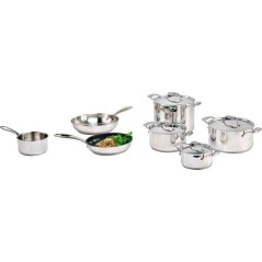 Batterie de cuisine - Tous feux dont induction - COSY & TRENDY-CLASSIC - Acier inoxydable - 11 pieces