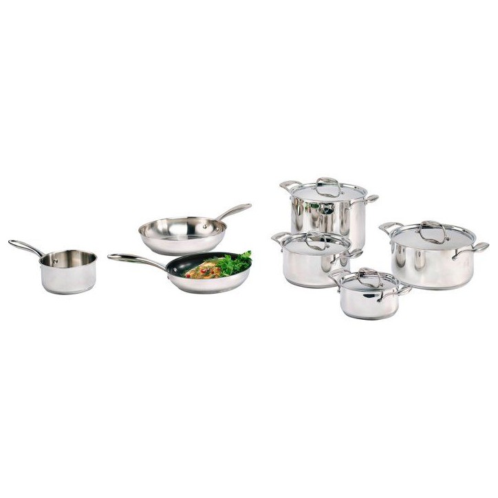 Batterie de cuisine - Tous feux dont induction - COSY & TRENDY-CLASSIC - Acier inoxydable - 11 pieces