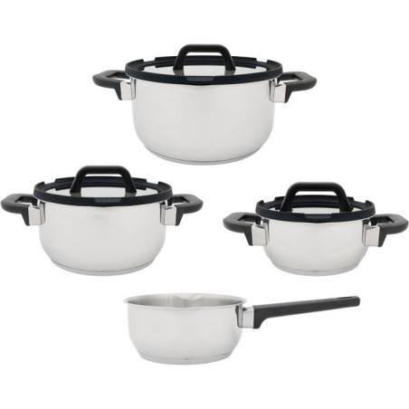 Batterie de cuisine - Tous feux dont induction - COSY & TRENDY - CASCADE - Acier inxoydable - 7 pieces