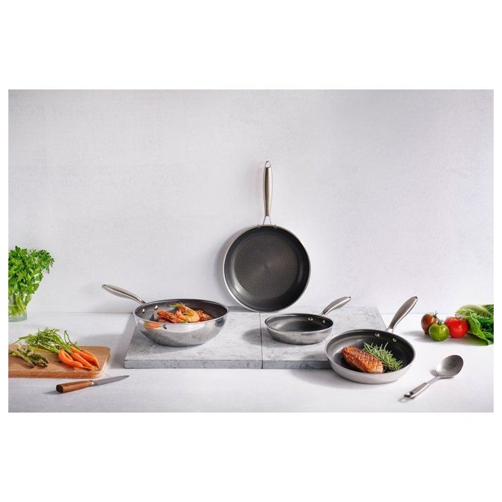 Poele - COSY & TRENDY - HEXAPRO - Acier inoxydable - Ø20 cm - Anti-adhésive - Tous feux dont induction Poele - COSY & TRENDY - HEXAPRO - Acier inoxydable - Ø20 cm - Anti-adhésive - Tous feux dont induction