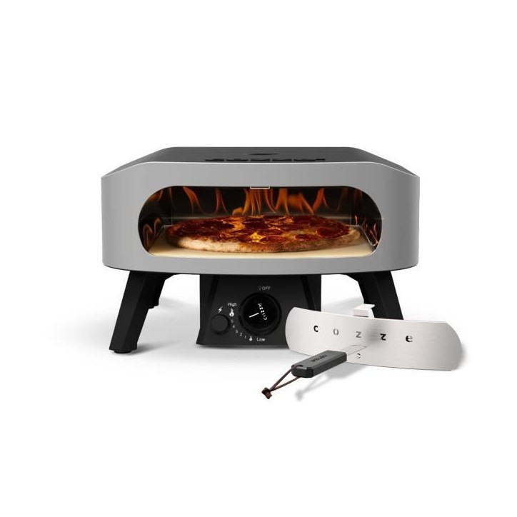 Four a pizza gaz - COZZE - 13 - 90430 - 6 KW - 50 x 50 x 29,5 cm - Jusqu'a 450°C - Thermometre inclus - Porte Four a pizza gaz - COZZE - 13 - 90430 - 6 KW - 50 x 50 x 29,5 cm - Jusqu'a 450°C - Thermometre inclus - Porte