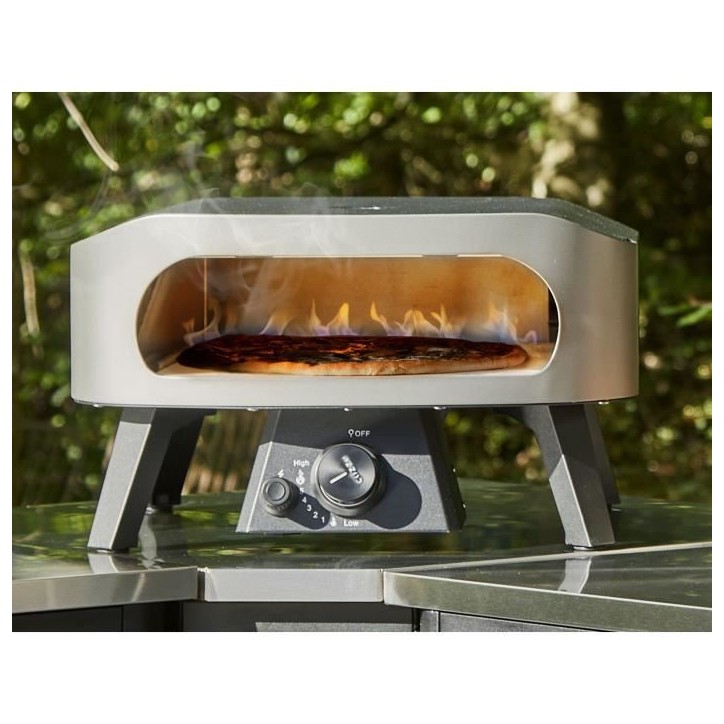 Four a pizza gaz - COZZE - 13 - 90430 - 6 KW - 50 x 50 x 29,5 cm - Jusqu'a 450°C - Thermometre inclus - Porte Four a pizza gaz - COZZE - 13 - 90430 - 6 KW - 50 x 50 x 29,5 cm - Jusqu'a 450°C - Thermometre inclus - Porte