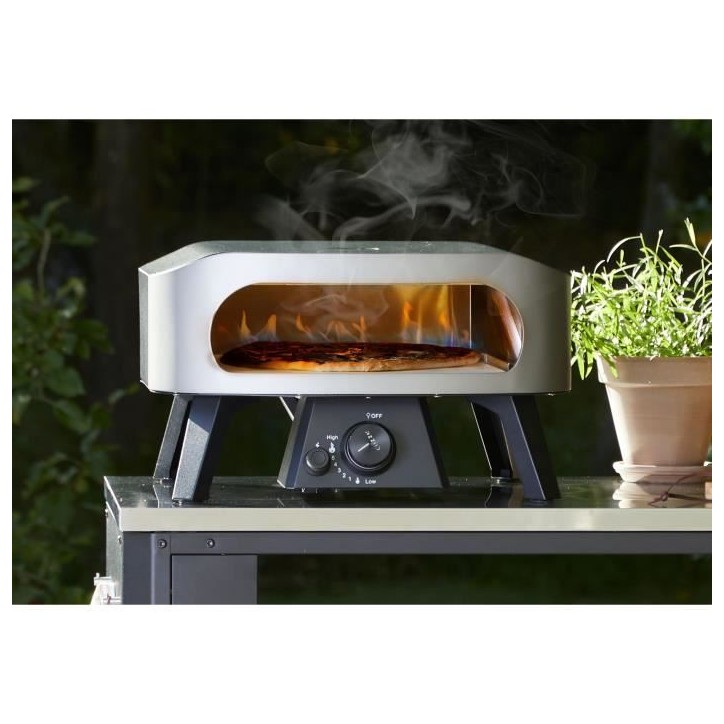 Four a pizza gaz - COZZE - 13 - 90430 - 6 KW - 50 x 50 x 29,5 cm - Jusqu'a 450°C - Thermometre inclus - Porte Four a pizza gaz - COZZE - 13 - 90430 - 6 KW - 50 x 50 x 29,5 cm - Jusqu'a 450°C - Thermometre inclus - Porte
