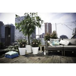 ELHO Pot de fleurs Rond Loft Urban - Ø 38,5 x H 35,3cm - Gris anthrac