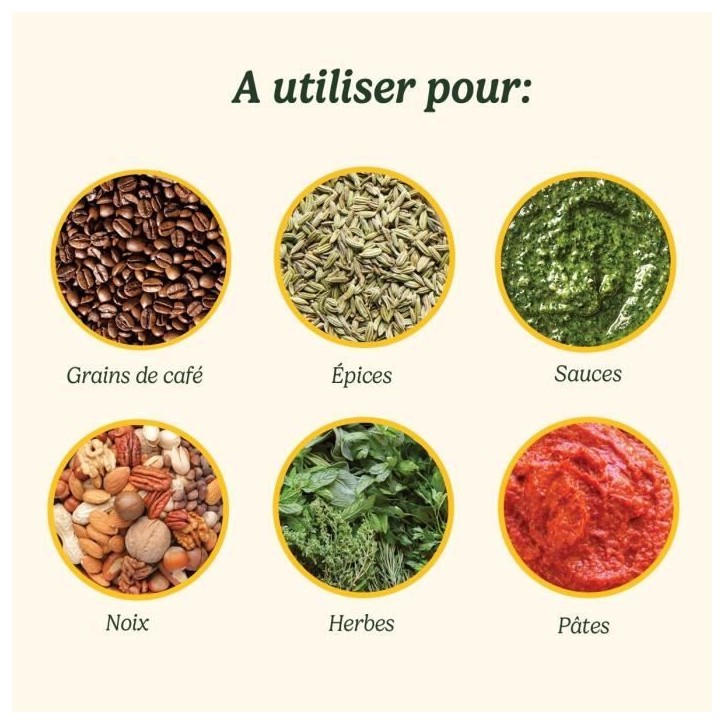 Moulin a épices - CUISINART - Fonctionne par impulsion - 2 bols avec couvercle - Bleu nuit